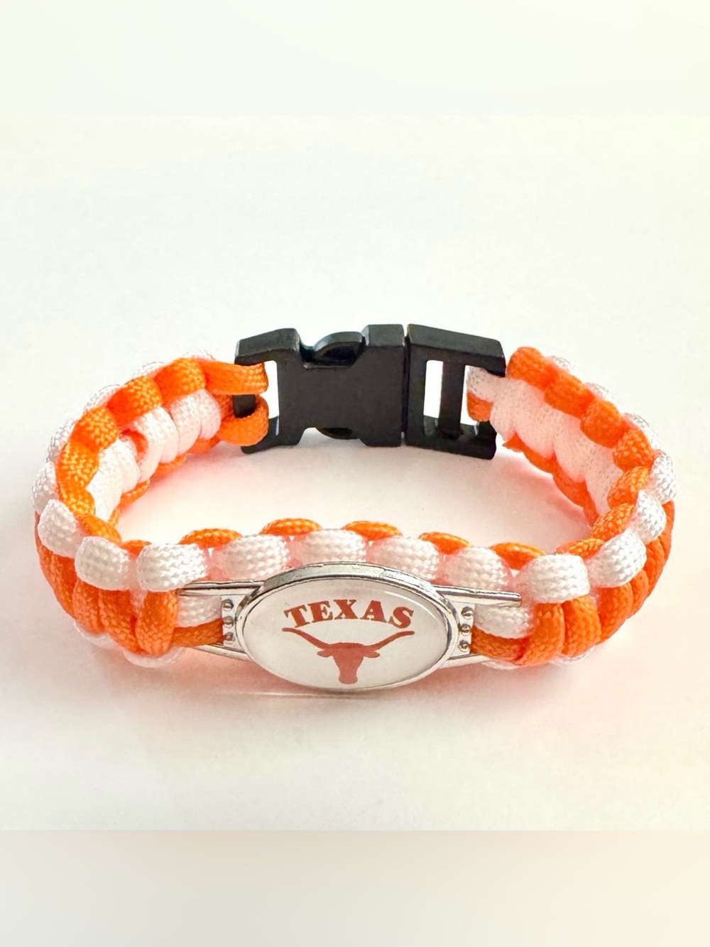 Texas Longhorns Orange & White Paracord Bracelet